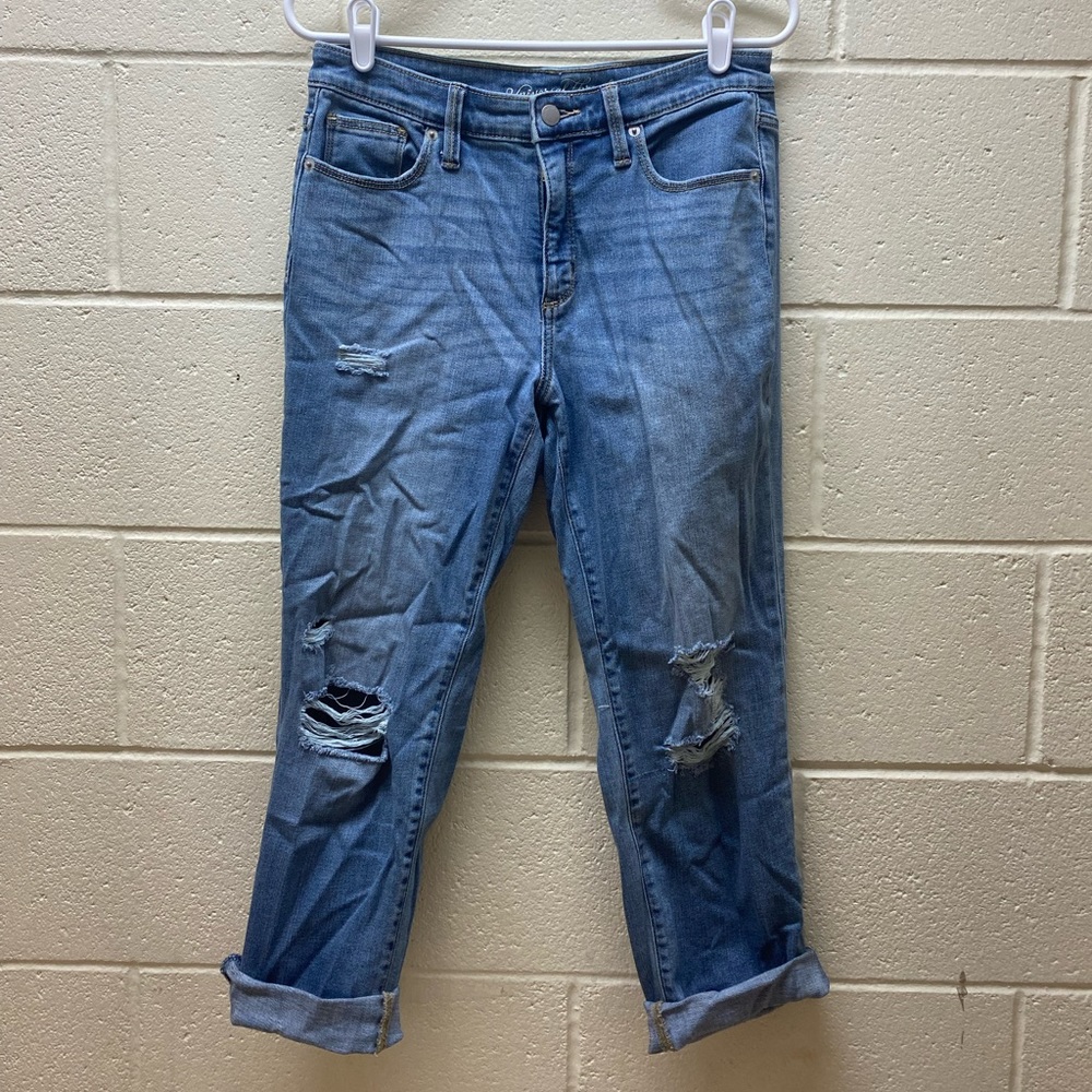 Distressed Blue Boyfriend Jeans / US Size 8